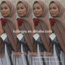 Hot whosale Quasten Baumwolle Blase Schal muslimischen Viskose Schal Hijab